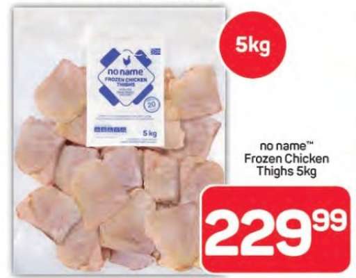no name™ Frozen Chicken Thighs 5kg