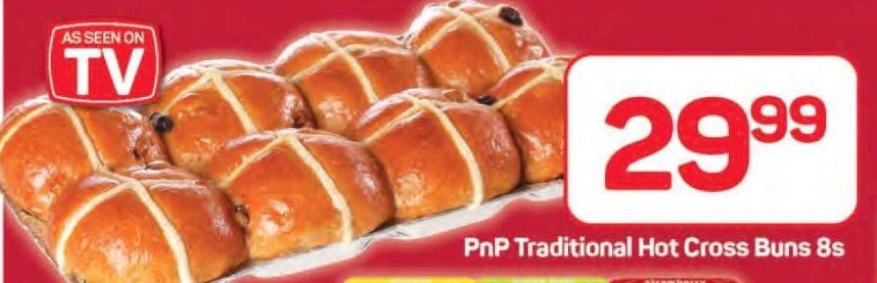 PnP Traditional Hot Cross Buns 8s