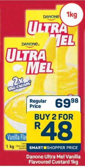 Danone Ultra Mel Vanilla Flavoured Custard 1kg