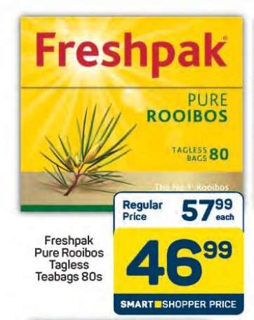 Freshpak Pure Rooibos Tagless Teabags 80s