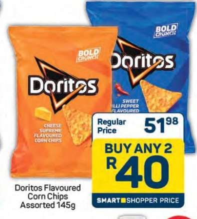 Doritos Flavoured Corn Chips Assorted 145g