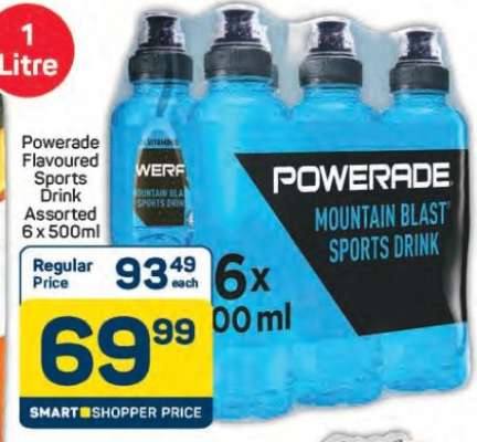 Powerade Flavoured Sports Drink Assorted 6 x 500ml