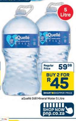 aQuellé Still Mineral Water 5 Litre