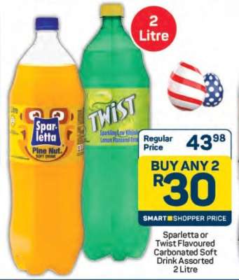 Sparletta or Twist Flavoured Carbonated Soft Drink