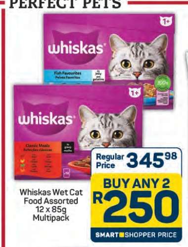 Whiskas Wet Cat Food Assorted 12 x 85g Multipack