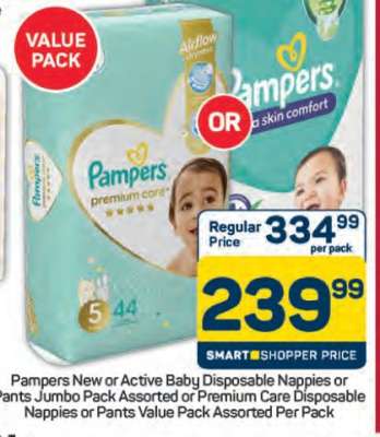 Pampers Nappies or Pants Value Pack