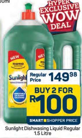 Sunlight Dishwashing Liquid Regular 1.5 Litre