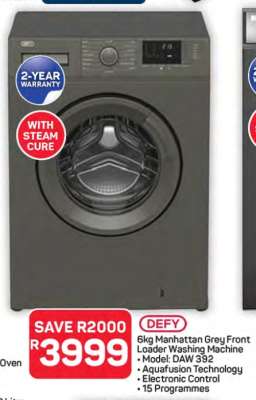 6kg Manhattan Grey Front Loader Washing Machine