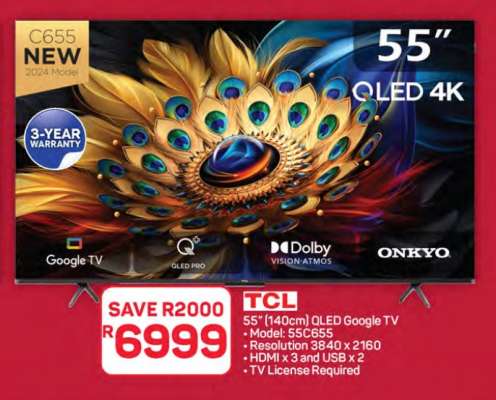 TCL 55" QLED Google TV
