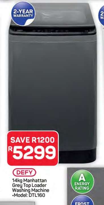 14kg Manhattan Grey Top Loader Washing Machine