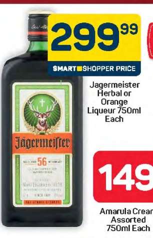 Jagermeister Herbal or Orange Liqueur 750ml