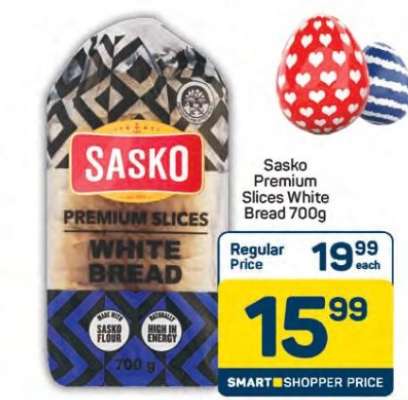 Sasko Premium Slices White Bread 700g