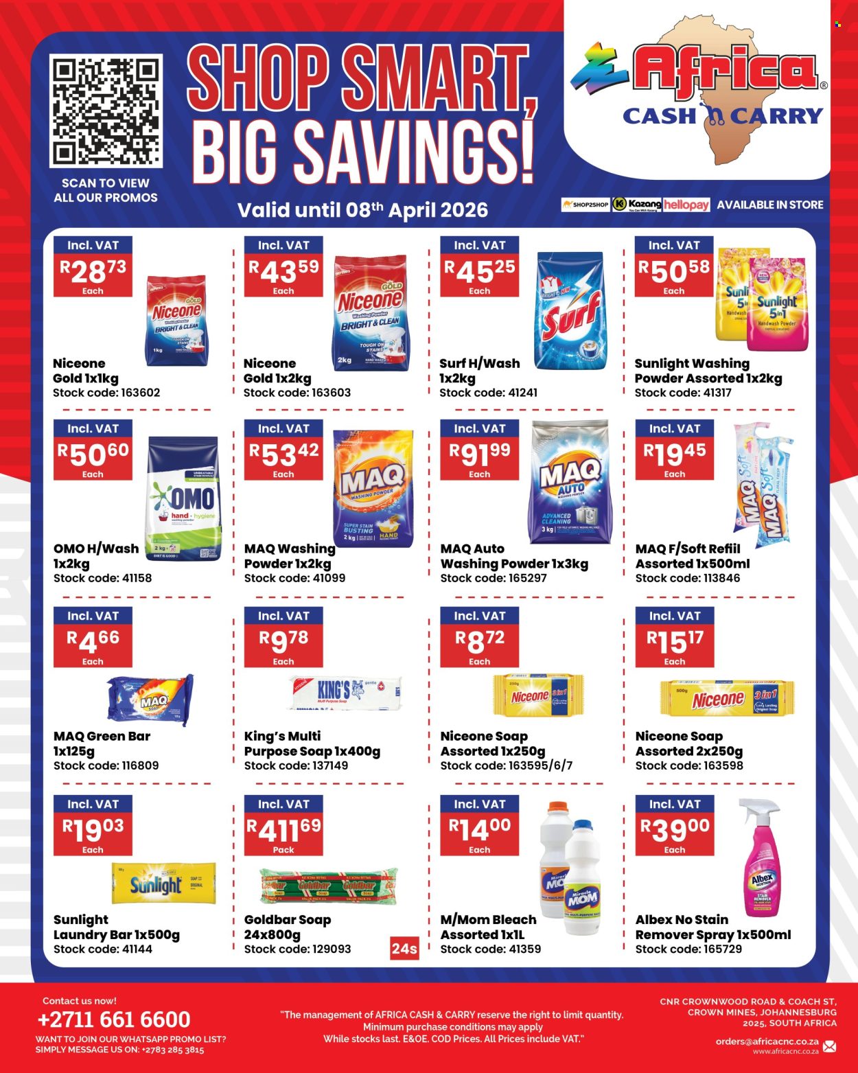 Africa Cash & Carry specials - 25/03/2026 - 08/04/2026. Page 1