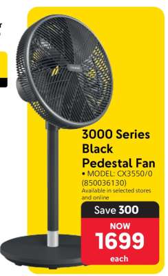 3000 Series Black Pedestal Fan