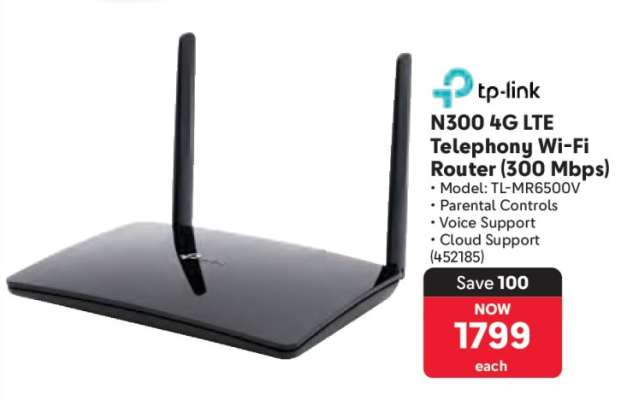 TP-LINK N300 4G LTE Telephony Wi-Fi Router (300 Mbps)