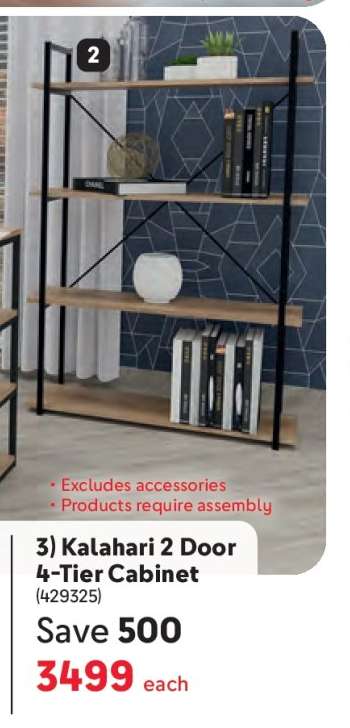 Kalahari 2-Door 4-Tier Cabinet