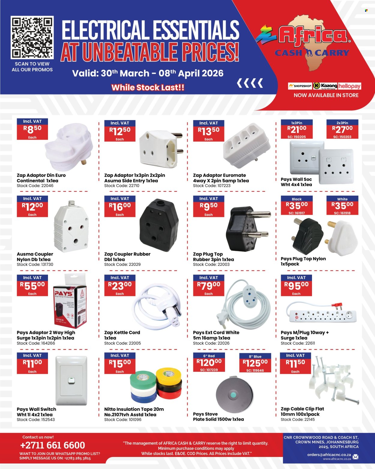 Africa Cash & Carry specials - 30/03/2026 - 08/04/2026. Page 1