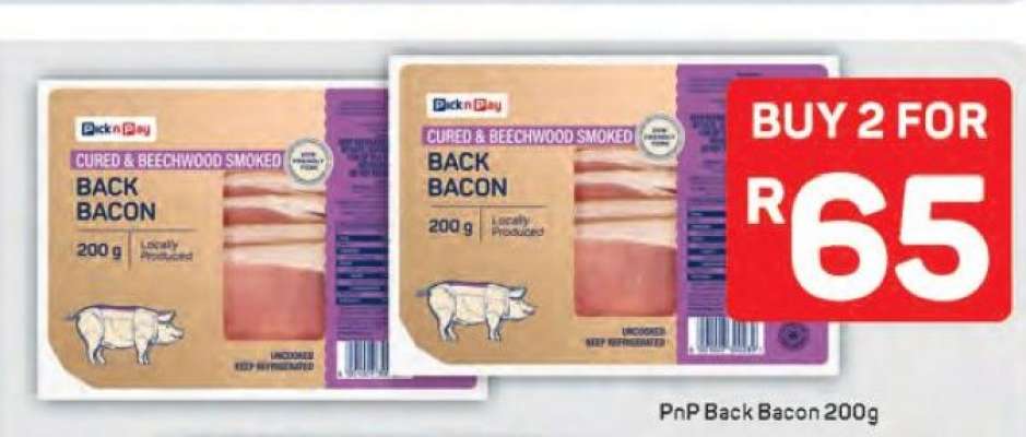 PnP Back Bacon 200g