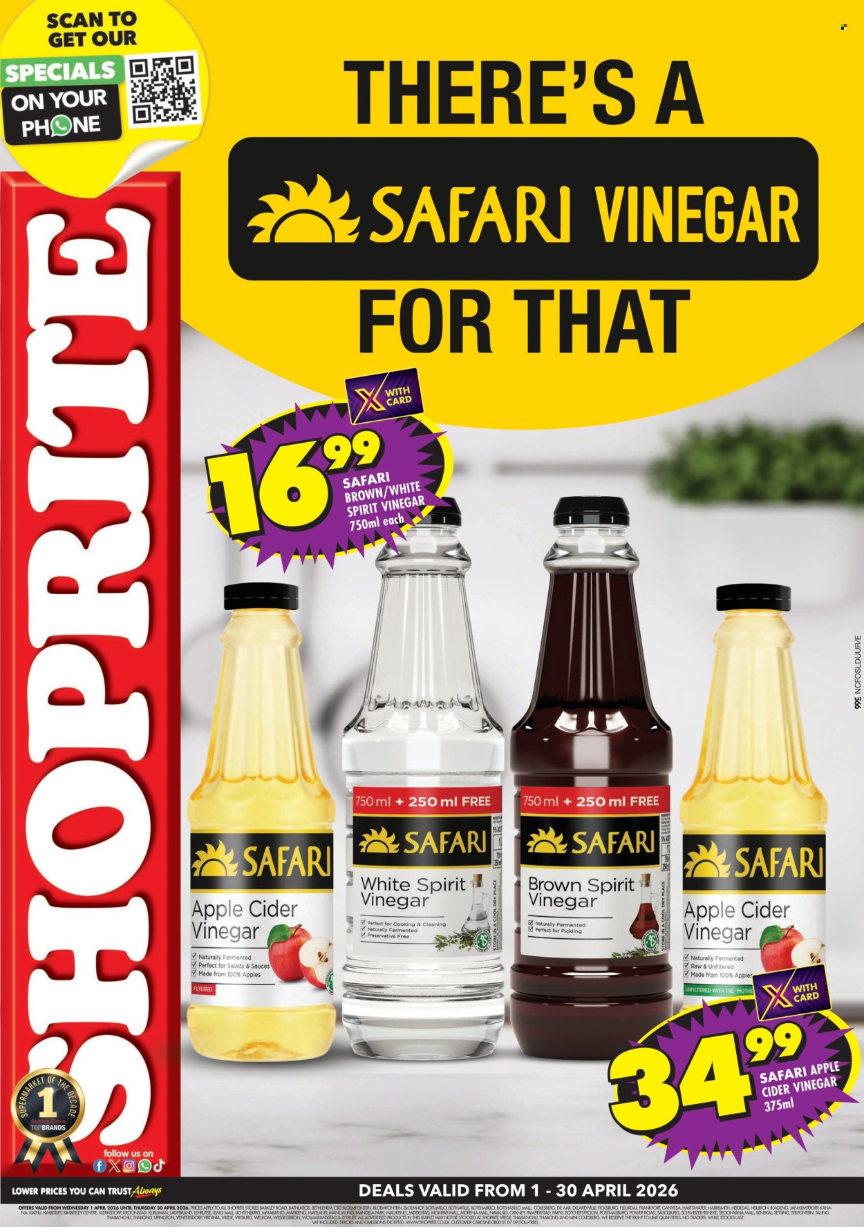 Shoprite specials - 01/04/2026 - 30/04/2026. Page 1