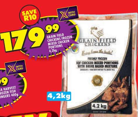 GRAIN FIELD CHICKENS FROZEN MIXED CHICKEN PORTIONS 4,2kg