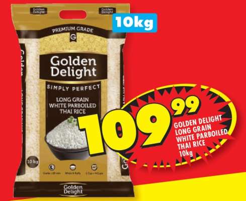 Golden Delight Long Grain White Parboiled Thai Rice 10kg