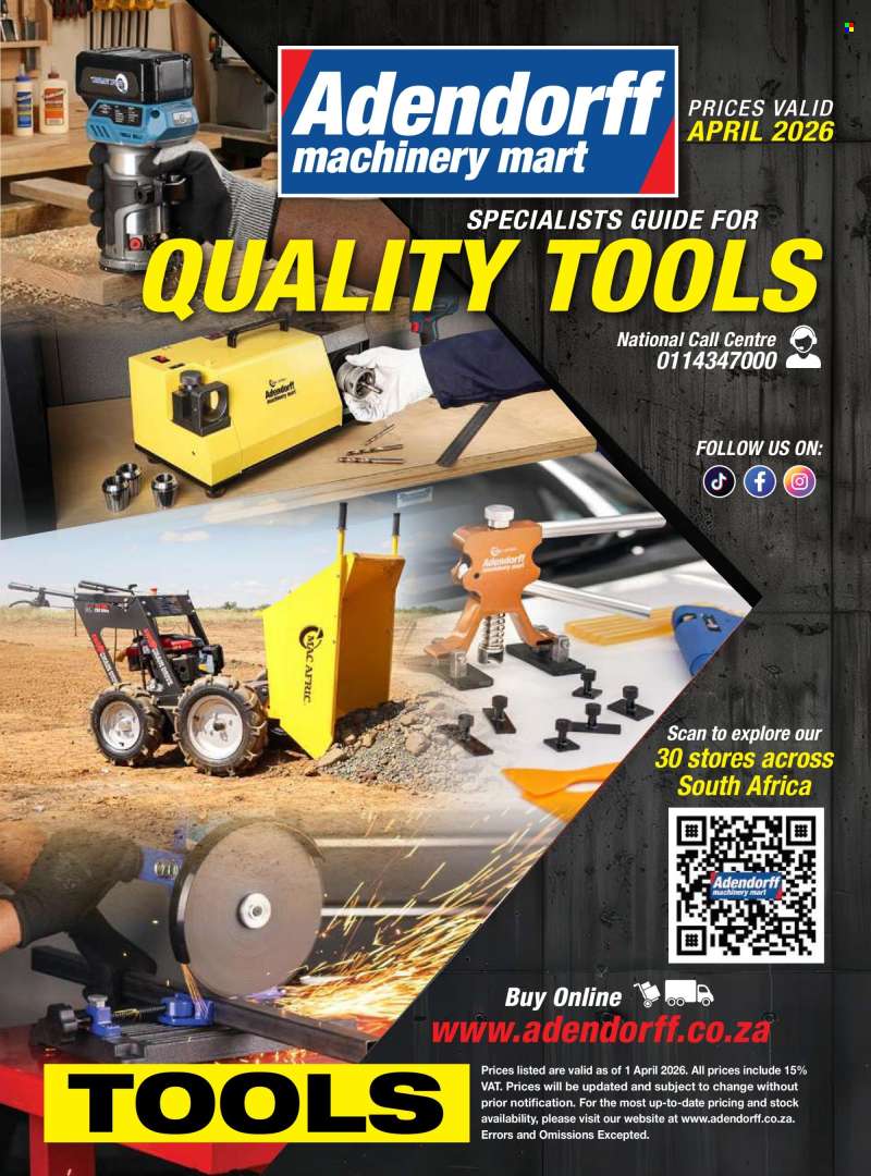Adendorff Machinery Mart catalogue  - 01/04/2026 - 30/04/2026.