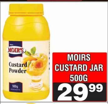 MOIRS CUSTARD JAR 500G