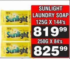 SUNLIGHT LAUNDRY SOAP 250G X 84's