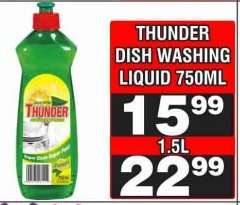 THUNDER DISH WASHING LIQUID 750ML
