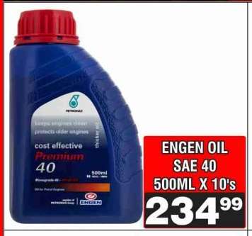 ENGEN OIL SAE 40 500ML X 10's
