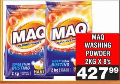 MAQ WASHING POWDER 2KG X 8's