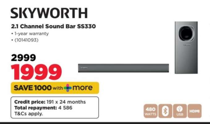 SKYWORTH 2.1 Channel Sound Bar SS330