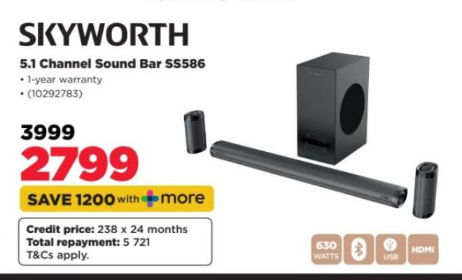 SKYWORTH 5.1 Channel Sound Bar SS586