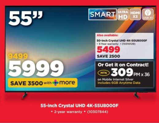 55-inch Crystal UHD 4K-55U8000F