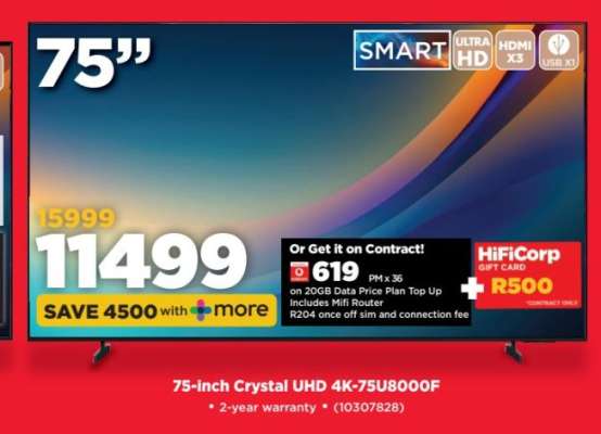 75-inch crystal UHD 4K-75U8000F