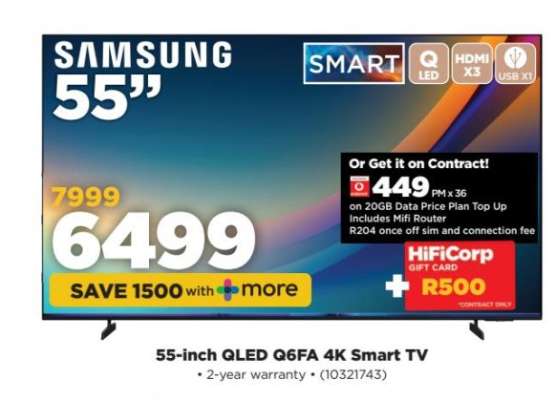 55-inch QLED Q6FA 4K Smart TV