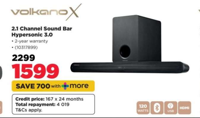 Volkano X 2.1 Channel Sound Bar Hypersonic 3.0