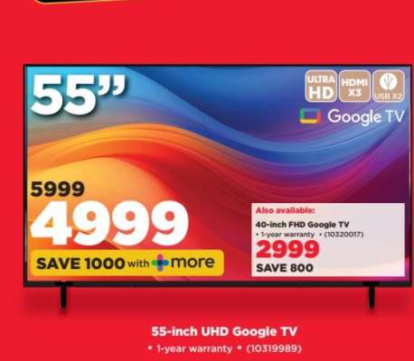 55-inch UHD Google TV
