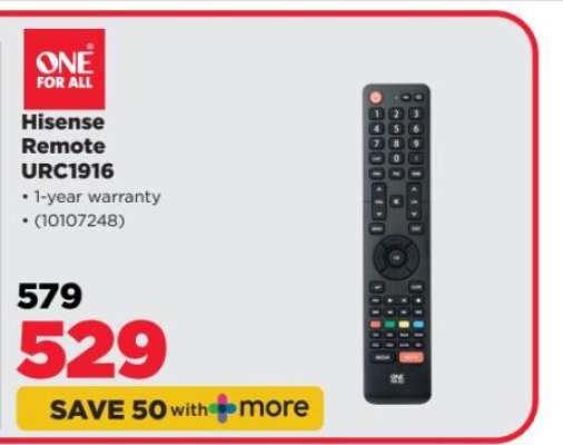 Hisense Remote URC1916