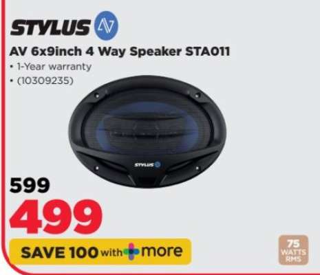 STYLUS AV 6x9inch 4 Way Speaker STA011