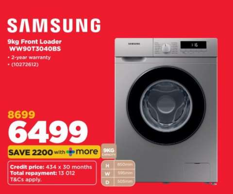 Samsung 9kg Front Loader WW90T3040BS