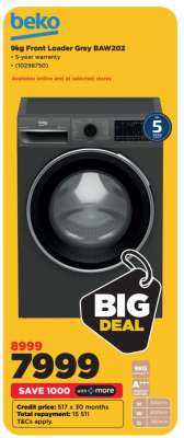 9kg Front Loader Grey BAW202