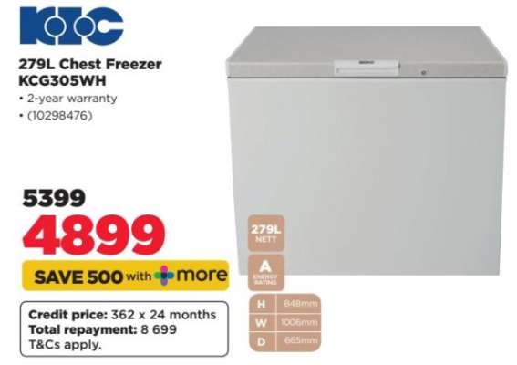 279L Chest Freezer KCG305WH
