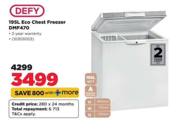 DEFY 195L Eco Chest Freezer DMF470