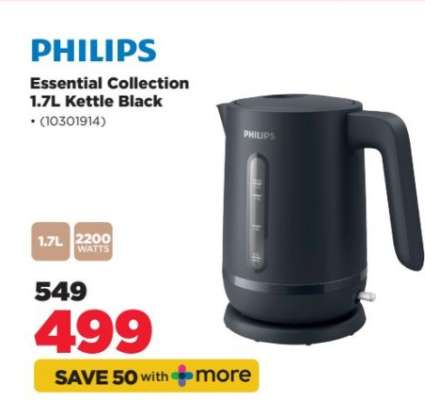 PHILIPS Essential Collection 1.7L Kettle Black