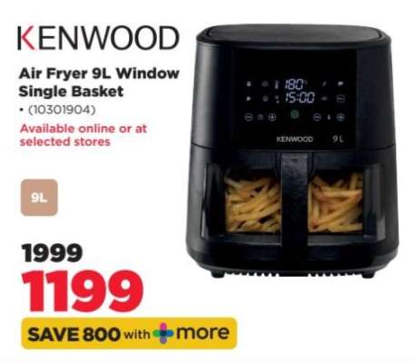 KENWOOD Air Fryer 9L Window Single Basket