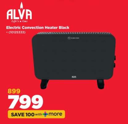 ALVA Electric Convection Heater Black