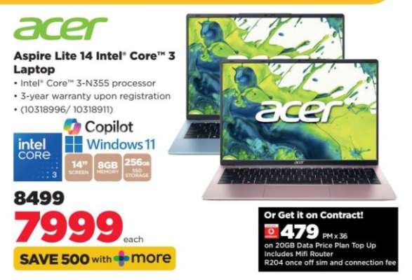 Acer Aspire Lite 14 Intel Core 3 Laptop
