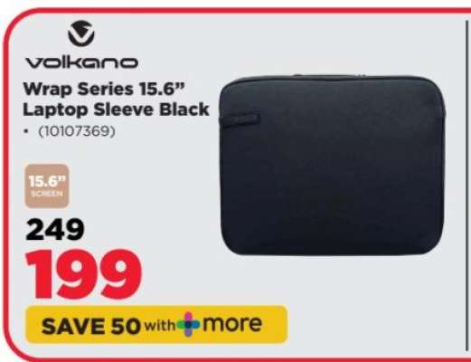 Volkano Wrap Series 15.6” Laptop Sleeve Black