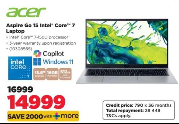 Acer Aspire Go 15 Intel Core 7 Laptop